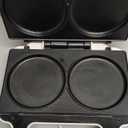 Double Mini Pancakes Maker Machine, Arepa Maker, Electric Pancake Maker Griddle, Ideal for Pancakes, Cookies, Eggs, Arepas & Breakfast Sandwiches, White, 4 Inch