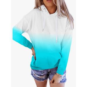 YOCUR Womens Tie Dye Crewneck Pullover Shirt Lightweight Sweatshirt Casual Loose Trendy Puff Sleeves Long Sleeve Tops,2XL