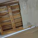 Premium 18" Teak Wood Shower Bench with Shelf, 2-Tier Waterproof Teak Shower Stool, Non-Slip Feet for Enhanced Safety, Spa Bath Seat for Bathroom, Indoor & Outdoor, 300 lb Capacity (Curved)