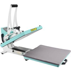 ColorSub 15x15 Heat Press for T-Shirt with Slide Out Drawer, Sublimation Heat Press Machine, Teal