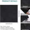 VaryStyle 18 Sheet Floor Tiles Peel and Stick Waterproof Bathroom Vinyl Flooring Tiles 12"x12" Black Concrete Flooring Renter Friendly Self Adhesive Thick Stick on Floor Tile for Kitchen Living Room