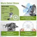 Bp27 Fan Motor S97012038 Bathroom Vent Fan Motor Replacement fit for Nu-Tone Br-oan 688 668 663 659 662 678, 120V 50CFM Bathroom Exhaust Motor Replacement - 1 Year Free Replacement by Fetechmate