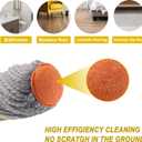 Self-Wringing Twist Mops for Floor Cleaning, Microfiber Floor mop with 57 " Long Handle, Easy Wringing Mop for Hardwood Commercial Household Clean (Gray Twist Mop)