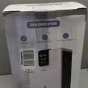 Dehumidifier, Dehumidifiers for Home, 98 OZ Water Tank, (1000 sq.ft) Quiet Dehumidifier for Basement Bathroom Bedroom with Humidity Display, Auto Shut Off, Relaxing 7 Color Ambient Light(White)