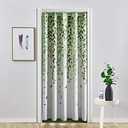 WPKIRA Grommet Top Blackout Curtains Birds Leaves Printed Doorway Curtain Room Darkening Thermal Insulated Blackout Curtains for Doors Spring Window Drapes 39x78 Inch 1 Panel