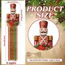 8pcs Vintage Christmas Windsocks Outdoor Hanging Decorations with Tassels Christmas Yard Decorations for Outside 3.3ft Xmas Signs for Wall Tree Home Lawn Yard Party Supplies Garden Decor