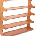 Shoe Rack,5 Tier Shoe Organizer Storage Shelf,Bamboo Narrow Shoe Closet,Small Space Shoe Rack,for Entryway Closet 26.77×7.48×25.98inch, 5 Tier-26.77" Wide
