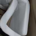 VECELO Bar Stools Set of 2, Adjustable Upholstered Swivel Barstools, Modern Counter Height Bar Stools with Back and Footrest, Island Chairs for Kitchen, Dining Room, Bar (Beige)