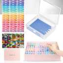 forever young 45pcs Diamond Painting Storage Containers Trays, Diamond Art Accessories Diamond Painting Trays with Lids, 2-in-1 Storage, Bead Storage & Line-Up, Box Package