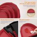 4 Pack Tortilla Sealers, 4-In-1 10"+8"+6"+4" Flour Tortilla Crimper, Quesadilla Maker, Tortilla Press - Make Tacos, Crumpet, Calzones, Burritos - Environmentally Friendly Biodegradable Material (Red and black)