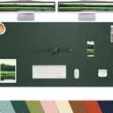Desk mat Large, Leather Desk Pad Protector,Office Desk Mat,Mouse Pad, Non-Slip Desk Blotter, Laptop Desk Pad, Waterproof Desk Writing Pad for Office&Home (Dark Green, 48" x 24")