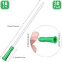 Nuanchu PVC Replacement Tubings Supplies Tubes Kit Clear Replacements Hose with Flexible Rounded End for Smooth Insert(16 FR,30 Pieces)