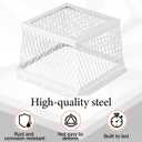Pasimy 1 Pcs 7" l x 7" W x 5" H White Stainless Steel Universal Vent guard, Easy Installation outside dryer vent cover Hood-style Kitchen Bathroom Exhaust Vents Cover