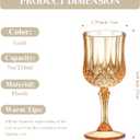 XUWAIDSGN 16 Pcs 7oz Plastic Vintage Wine Glasses Drinking Glasses Unbreakable Wedding Glassware Crystal Water Goblets Reusable Drinkware Vintage Champagne Flutes (16, Amber)