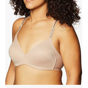 Warner's Women's No Side Effects Underarm-Smoothing Comfort Wireless Lightly Lined T-Shirt Bra 1056 (38C, Toasted Almond)
