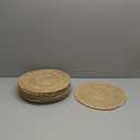 GENMOUS Woven Placemats Set of 12, 12" Round Placemats Natural Water Hyacinth Boho Placemats,Farmhouse Rattan Chargers for Dinner Plates, Rustic Braided Wicker Table Mats for Thanksgiving,Home,Wedding