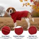 IECOii Extra Large Dog Sweater 4XL,Thermal Warm Dog Sweaters for Giant Breed Dogs,Turtleneck Knitted Knitwear for Pet Winter,Stretchy&Easy On Doggy Sweatshirt for Doberman,Great Dane(Red, 4XL)