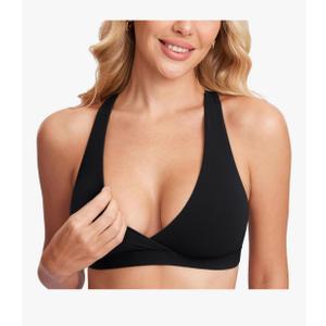Nursing Sleep Bras for Breastfeeding Crossover Wireless Maternity Bralette Comfy Small