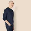 Amazon Essentials Men's Regular-Fit Crewneck Long-Sleeve T-Shirts (Blue, M)