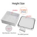 LeMotech Junction Box, Electrical Box IP65 Water Resistant Dustproof ABS Plastic Project Enclosure for Electronics White 5.9 x 5.9 x 2.8 inch