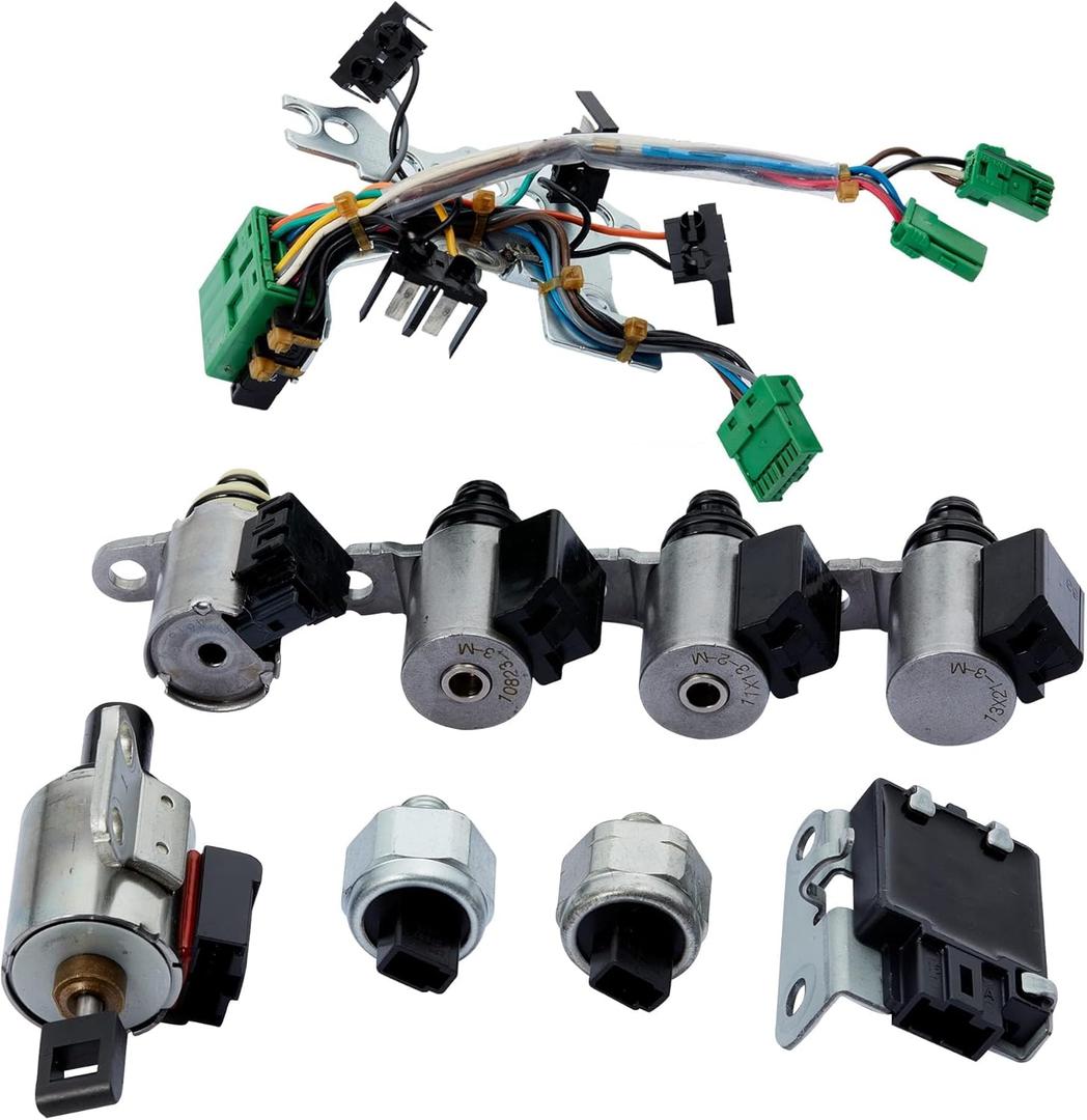 9PCS CVT JF011E Transmission Valve Body Solenoids Kit Compatible with Nissa n Altim a Rogue Sentra Dodg e Caliber