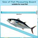Zonon Fish Measuring Board 36" Long x 2" Wide x 1/8" Thick Anodized Aluminum Fish Ruler Aqua Blue Corrosion Resistant Boat Measuring Tool for Fishing Competition Fresh and Salt Water