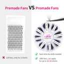Volume Lash Extensions 1000pcs Premade Fans Eyelash Extensions Promades Eyelash Loose Fans Pointed Base 5D/8D/10D/12D/14D/16D 9-16mm/15-20mm Mixed Tray Avalible (12D-0.07C, 9-16mm)