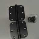 Zion 3 inches Matte Black Interior Door Hinges Heavy Duty Hinge Round Hinges 3 Inch Door Hinge Hardware Black -18 Pack