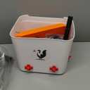 Heated Chicken Waterer, Poultry Water Heater for Winter with 4-Nipple, Thermostatically Controlled, 4 Adjustable Heights, Anti-Freezing Watering System for Coop Accessories (Orange, 7L)