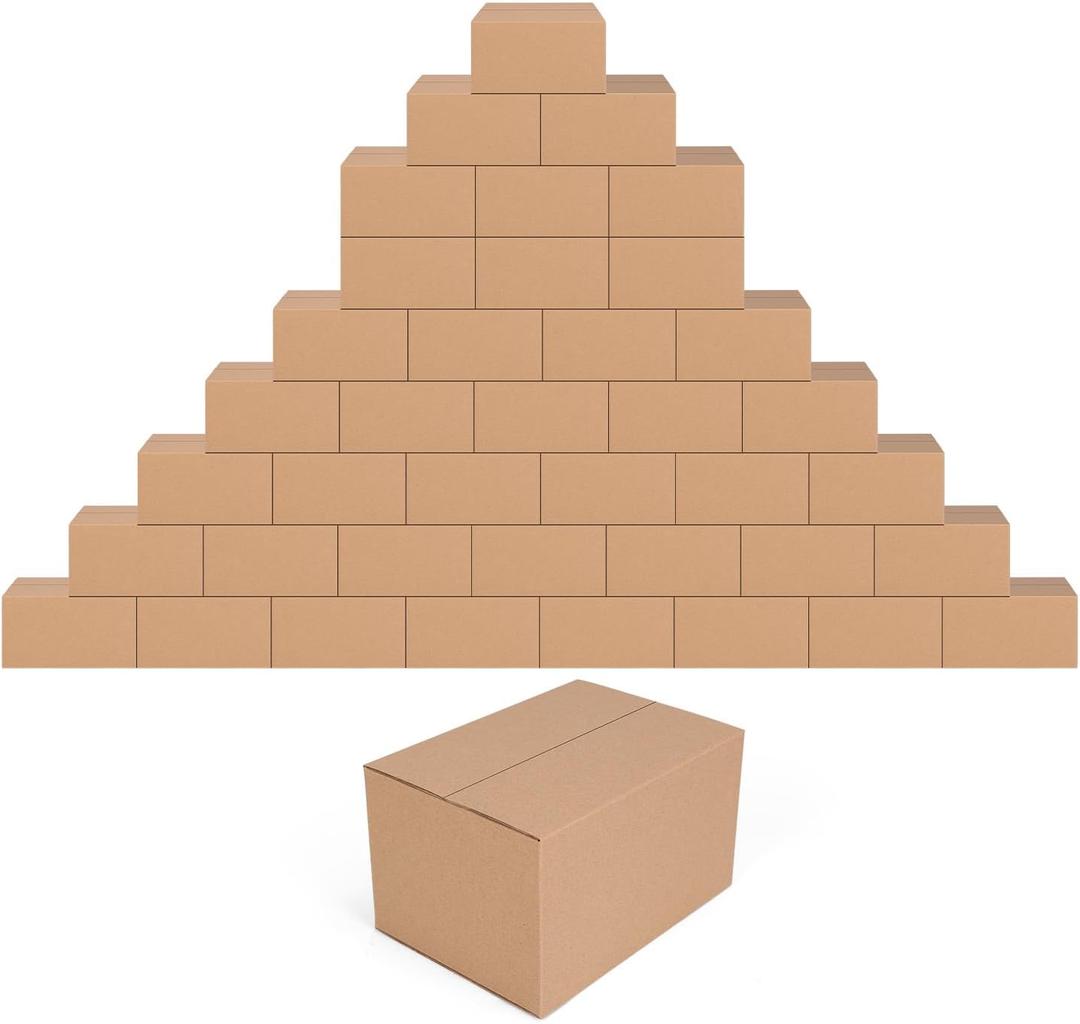 EdenseeLake 40 Pack 7x5x4 inches Shipping Boxes Small Cardboard Boxes for Packing, Moving, Mailing, Brown