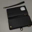 Defencase for iPhone 15 Pro Max Magnetic Wallet Case Compatible with Magsafe with RFID Blocking Zipper Strap Card Holder for Women Men, PU Leather Detachable Case for iPhone 15 Pro Max (6.7"), Black