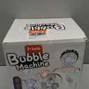 Bubble Machine Automatic Bubble Blower for Kids Toddlers Rechargeable Portable Spherical LED Bubble Maker Electric Auto Rotating 45°/360° Outdoor Toy Birthday Party Wedding (Spherical Black)