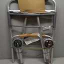 Medline Lightweight Two Button Folding Walker with 5" Wheels, Aluminum Frame Supports up to 300 lbs