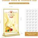 Dynta Acrylic Sign Holder 4x6 8 Pack Double Sided Clear Plastic Display Stands, Tabletop Menu Holder, Flyer Display for Wedding, Party, Restaurant, Office, Retail (Gold Frame)