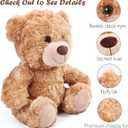 BenBen Brown Teddy Bear Stuffed Animal, 12 inch Cute Shaggy Stuffed Bear Plush Toy, Baby Shower Decoration, Easter Birthday Gift for Kids Girls Boys