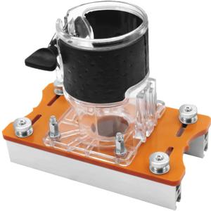 Wood Router Base,2 in 1 Invisible Fastener Slotting Bracket, Compact Wood Palm Router Base Router Slotting Bracket for Carbinet Closet Furniture for Surface Finishing