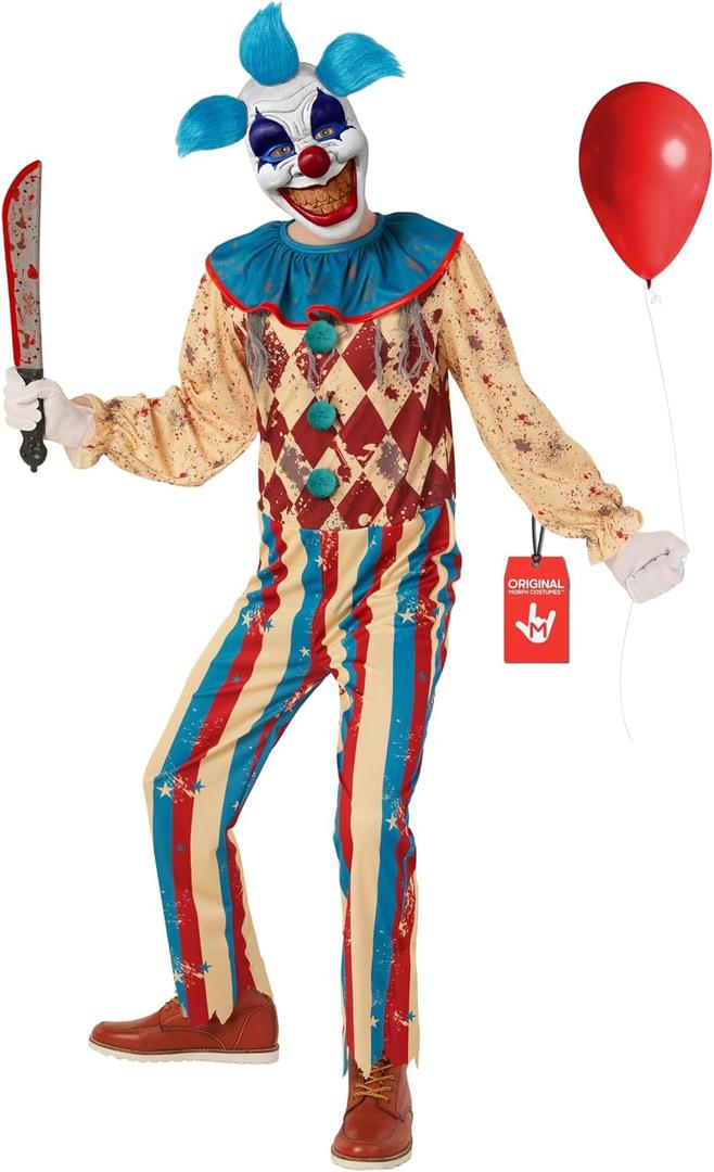 Morph Scary Clown Costume - Creepy Killer Clown Costume for Kids - Halloween (Medium)