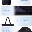 Wandering Nature Puffer Tote Bag with Cup Holder & Laptop Compartment & Trolley Sleeve for Travel, Work, Nurse, Women