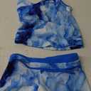 Little Girls' Summer Swimwear Two Piece Boyshort Tankini Kids Swimsuit (8-9 Years, Dream Blue)