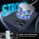 Magnetic Shockproof for iPhone 17 Case,[Full Camera Protection][Compatible with Magsafe][Non-Slip][Mil-Grade Protection] Slim Anti-Yellowing Translucent Matte Phone Case for iPhone 17,Navy Blue