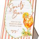 Aperol Spritz Bar Sign, Wedding Cocktail Bar Wooden Stand Sign 5x7 Inch, Baby Bridal Shower Table Decor, Wedding Signs for Reception Ceremony Home Party Tabletop Desk Decorations