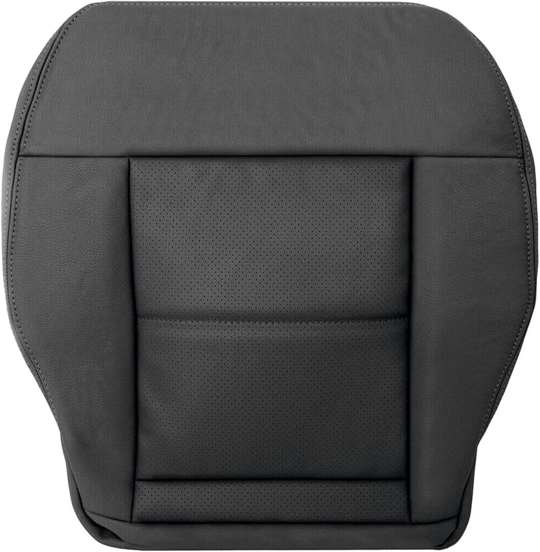 GXARTS Driver Side Bottom Replacement Leather Seat Cover Fit for Mercedes Benz E350 E550 2010 2011 2012 2013 2014 (Artificial Leather Microfiber Leather Material) (Black)