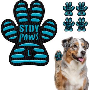 Anti-Slip Paw Stickers for Dogs Feet - Non-Slip Paw Pads for Traction on Hardwood & Tile Floors - Breathable Adhesive Friction Foot Grips for Senior & Injured Dogs 24 Pads (Size L)