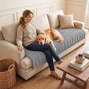 hyha Couch Cover for Dogs, Washable Non Slip Plush Flannel Sofa Protector | Thick Flannel, Anti-Slip Backing, Pet Hair & Scratch Protection, Fits Sofa & Loveseat (43" x 82.7")
