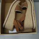 Soda “Laguna” ~ Women Square Toe Stitched Single Band Low Heel Espadrille Wedge Sandal with Adjustable Ankle Strap, 8.5