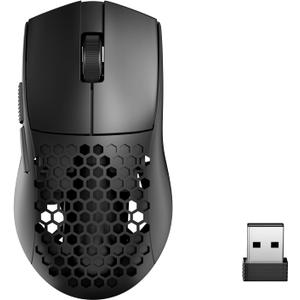 Redragon M725 Honeycomb Shell Gaming Mouse Wireless, Ultra Lightweight 49g, 8000 DPI Tri-Mode BT5.1/2.4GHz/Type-C Wired Gamer Mouse with 2 Side Buttons, Macro Programmable for PC/Mac/Laptop, Black