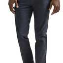 Lee Men's Flat Front Slim Straight Pant (34W x 32L, Charcoal)
