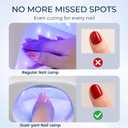 Dual Port UV LED Nail Lamp with Thumb Slot, 72W UV Light for Gel Nails | Professional Gel Polish Finger Lamp, 78 LEDs, Auto Sensor, 4 Timers, LED Display, Salon Home, Non-rechargeable, ComeUV L8