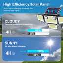 4500LM Solar Lights Outdoor Waterproof, 254 LED Solar Flood Lights Outdoor with 2 Motion Sensor, 4 Heads Security Light with Remote Control for Yard Outside House Garage 2 Pack, 11.88 X 7.87 X 5.39 Inches