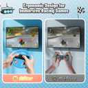 3 x Kinwin 4 Pack Steering Wheels for Nintendo Switch 2 (2025) Joypads, Racing Wheel Controller for Mario Kart World & 8 Deluxe, Ergonomic Design Grip for Joycon 2 Accessories (Black, Orange and Blue)